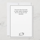 最も深い悔やみや弔慰ブラックフローラスシンプルクロール白 (裏面)