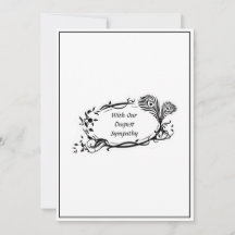 最も深い悔やみや弔慰ブラックフローラスシンプルクロール白