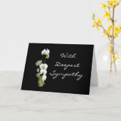 最も深い悔やみや弔慰ホワイトオーキズ カード (黄色い花)