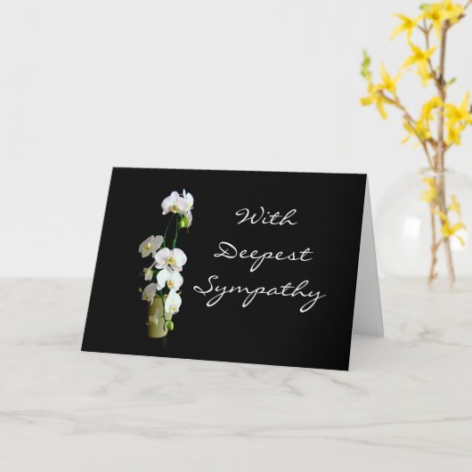 最も深い悔やみや弔慰ホワイトオーキズ カード (黄色い花)