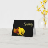 最も深い悔やみや弔慰弔慰カード カード (黄色い花)