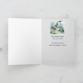 最も深い悔やみや弔慰水彩庭園 カード (内部)