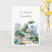 最も深い悔やみや弔慰水彩庭園 カード (黄色い花)