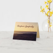 最も深い悔やみや弔慰海サンセットグリーティングカード カード (黄色い花)