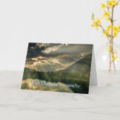 最も深い悔やみや弔慰湖マウンテンサンブレイク カード (黄色い花)