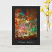 最も深い悔やみや弔慰遺族カリナ星雲天国 カード (黄色い花)