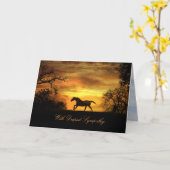 最も深い悔やみや弔慰馬の同情カードで カード (黄色い花)