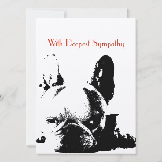 最も深い悔やみや弔慰 (正面)