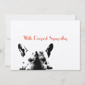 最も深い悔やみや弔慰 (正面)