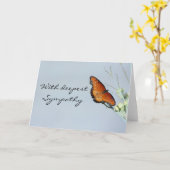 最も深い悔やみや弔慰 カード (黄色い花)