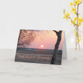 、最も深い悔やみや弔慰 カード (黄色い花)