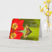 最も深い悔やみや弔慰 カード (黄色い花)