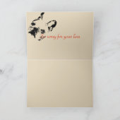 最も深い悔やみや弔慰 カード (内部)