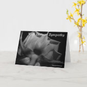 最も深い悔やみや弔慰 カード (黄色い花)