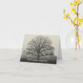 最も深い悔やみや弔慰 カード (黄色い花)