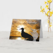 最も深い悔やみや弔慰_ カード (黄色い花)