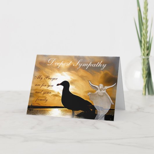 最も深い悔やみや弔慰_ カード (正面)