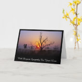 最も深い悔やみや弔慰 カード (黄色い花)