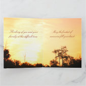 最も深い悔やみや弔慰 カード (内部)