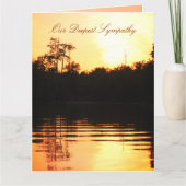 最も深い悔やみや弔慰 カード (正面)