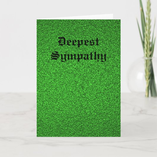 最も深い悔やみや弔慰 カード (正面)