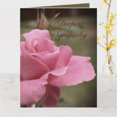 最も深い悔やみや弔慰 カード (黄色い花)