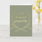 最も深い悔やみや弔慰 – グリーティングカード (黄色い花)