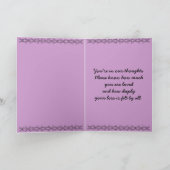 最も深い悔やみや弔慰 サンキューカード (内部)