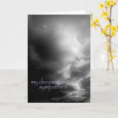最も深い悔やみや弔慰-ニューメキシコ上の雲 カード (黄色い花)