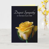最も深い悔やみや弔慰 |パパ父の喪失 カード (黄色い花)