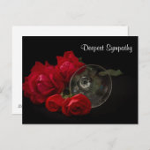 最も深い悔やみや弔慰 ポストカード (正面/裏面)