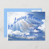 最も深い悔やみや弔慰_ ポストカード (正面/裏面)