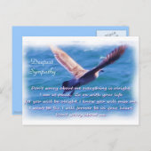 最も深い悔やみや弔慰_ ポストカード (正面/裏面)