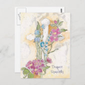 最も深い悔やみや弔慰 ポストカード (正面/裏面)