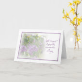 最も深い悔やみや弔慰 – ライラック – 息子の死亡 カード (黄色い花)