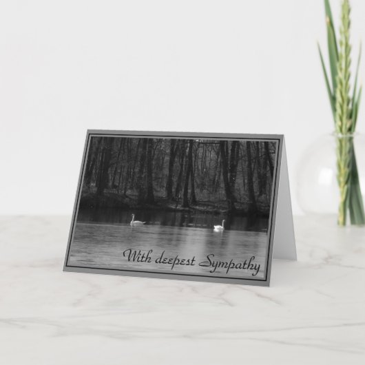 最も深い悔やみや弔慰-哀悼カードを使って カード (正面)