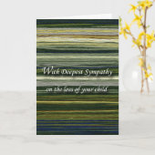 最も深い悔やみや弔慰、子の損失、スレッド カード (黄色い花)