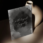 最も深い悔やみや弔慰。水彩黒文字