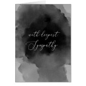 最も深い悔やみや弔慰。水彩黒文字 (正面)