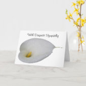 最も深い悔やみや弔慰、白い花のカード カード (黄色い花)