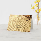 最も深い悔やみや弔慰、砂漠の砂挨拶 カード (黄色い花)