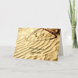 最も深い悔やみや弔慰、砂漠の砂挨拶 カード
