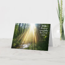 最も深い悔やみや弔慰-緑の森と日射