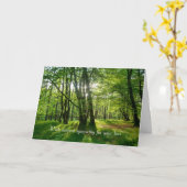 最も深い悔やみや弔慰 – 緑の森 カード (黄色い花)