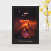 最も深い悔やみや弔慰、遺族、スター・クラスター・ユニバース カード (黄色い花)