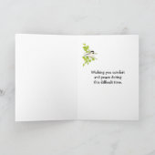 最も深い悔やみや弔慰《鳥》アメリカゴガラ – 水色の鳥 カード (内部)