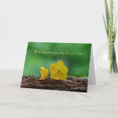 最も深い悔やみや弔慰-黄色の花 カード (正面)