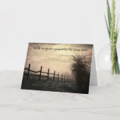 最も深い悔やみや弔慰- Wintertime カード (正面)