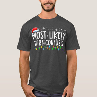 最も混乱している可能性が高いクリスマスライトおもしろいChris Tシャツ