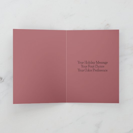 最も温かいホリデーの願い 水彩ローソク シーズンカード (内部)